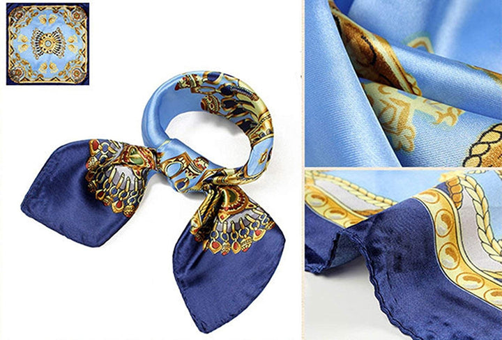 Silk Scarf Vintage / Silk Bandana / Silk Head Neck Scarf / Women Scarves / Neckerchief Women / Personalized Scarf / Silk Hair Bandana
