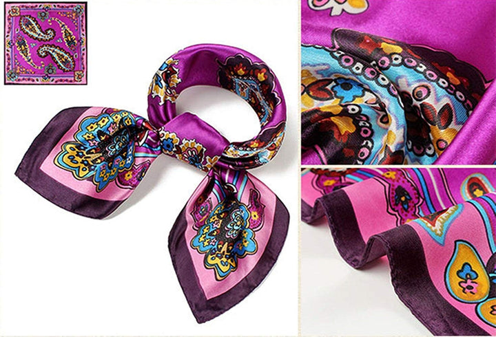 Purple Silk Bandana Silk Head Scarf Women Scarves Mothers Day Gift Neckerchief Silk Teacher Gift for Her Scarf Women Handmade