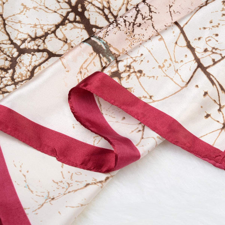 Silk Scarf for Hair Silk Hair Wrap Ivory Silk Head Scarf Gray Woman Silk Scarf Ivory Silk Scarf Personalized Gift Mothers Day Gift for Her - In The Bag Design