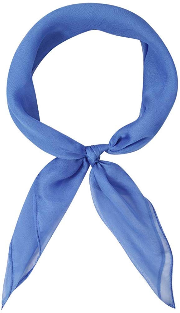 Scarf Bandana Silk Head Scarf Neckerchief Silk Women Scarves Silky Ponytail Scarf Personalized Gift Mothers Day Gift for Her Blue Scarf