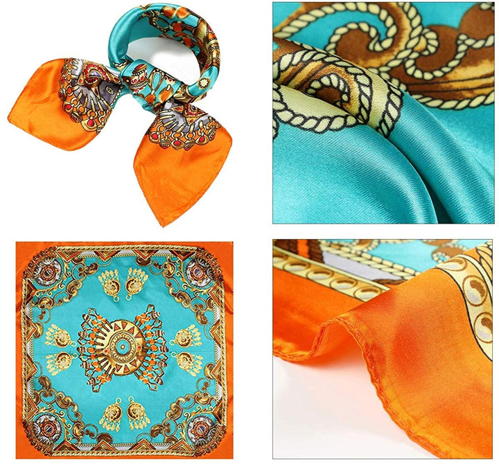 Silk Scarf Vintage / Silk Bandana / Silk Head Neck Scarf / Women Scarves / Neckerchief Women / Personalized Scarf / Silk Hair Bandana