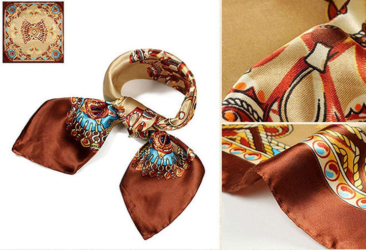 Silk Scarf Vintage / Silk Bandana / Silk Head Neck Scarf / Women Scarves / Neckerchief Women / Personalized Scarf / Silk Hair Bandana