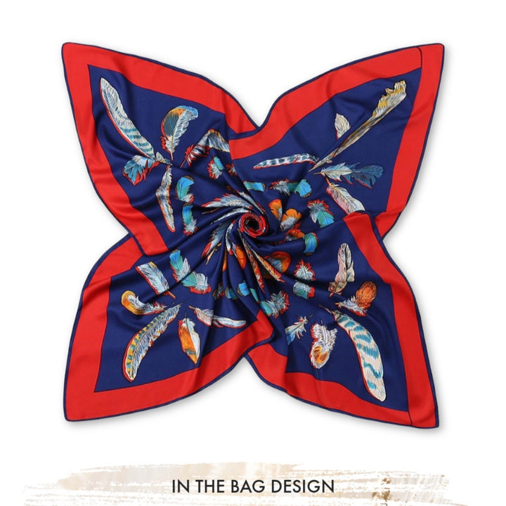 Navy Large Silk Scarf Silky Hair Scarf Bohemian Scarf Shawl Woman Silky Scarf Personalized Scarf For Her Mothers Day Gift for Women Gift