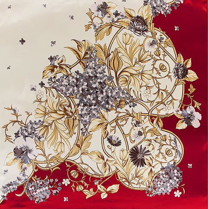 Scarf Floral Large Satin Scarf Silky Hair Scarf Head Scarf Women Silk Scarf Satin Head Wrap Personalized Scarf Mothers Day Gift for Women