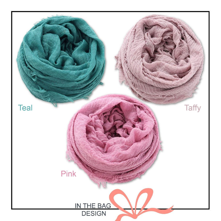 Solid Color Scarf / Women's Scarves / Fashion Scarf / Personalized Scarf / Head Scarves / Women Cotton Wrap Shawl / Summer Spring Scarf - In The Bag Design