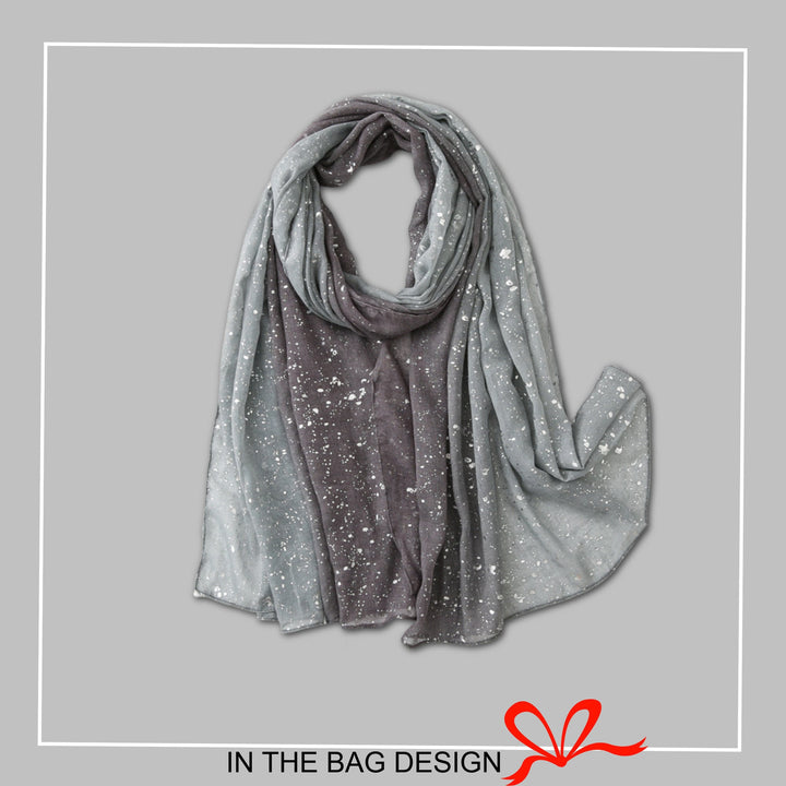 Pink Scarf with Silver Foil Women Shawl Wrap Scarf Summer Personalized Gifts For Her Mothers Day Gift for Women - In The Bag Design