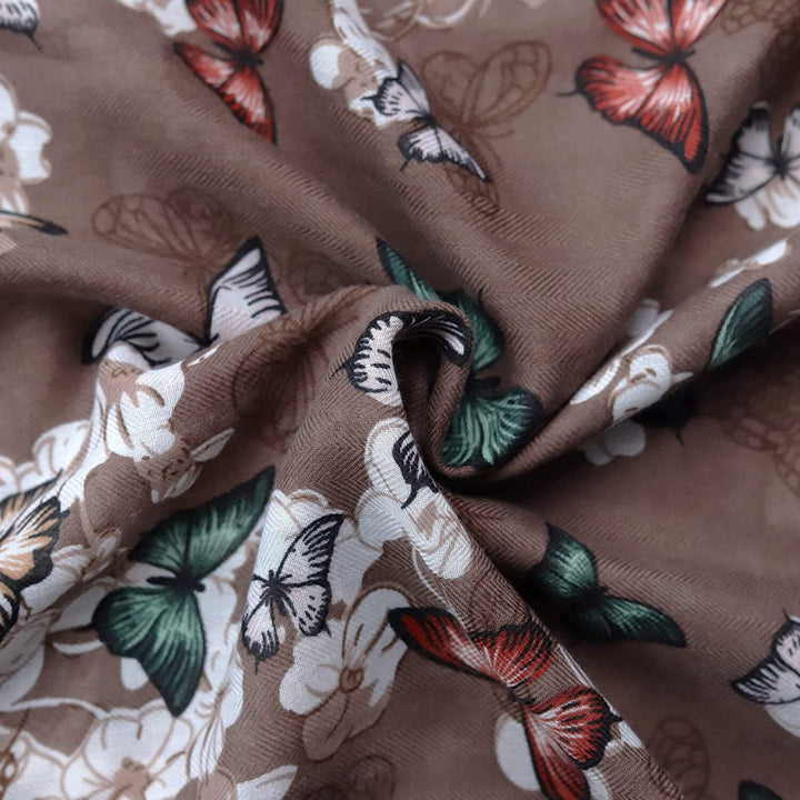 Taupe Butterfly Scarf Women Scarves Shawl Wrap Soft Summer Scarf Mothers Day Gift Birthday Gift for Her Personalized Gift For Women - In The Bag Design