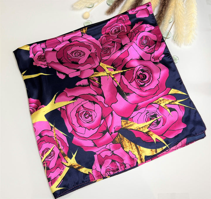 Purple Head Scarf Large Satin Scarf Silky Ponytail Scarf Woman Silk Scarf Hair Scarf Personalized Gifts for Women Mothers Day Gift for Her