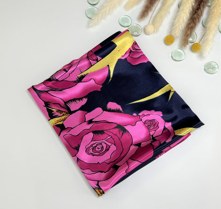 Purple Head Scarf Large Satin Scarf Silky Ponytail Scarf Woman Silk Scarf Hair Scarf Personalized Gifts for Women Mothers Day Gift for Her
