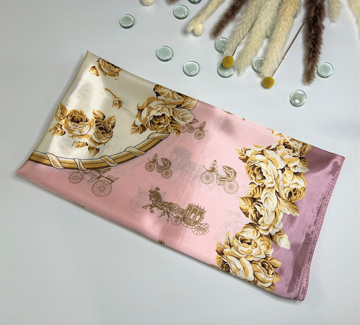 Blush Pink Large Satin Scarf Silky Hair Scarf Silk Scarf for Hair Head Scarf Women Satin Scarf Wrap Personalized Gift Mothers Day Gift - In The Bag Design