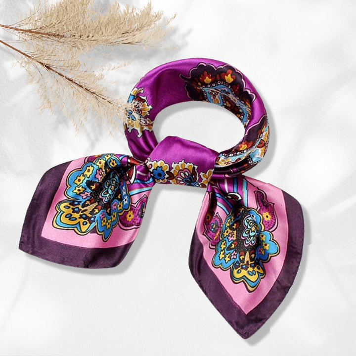 Purple Silk Bandana Silk Head Scarf Women Scarves Mothers Day Gift Neckerchief Silk Teacher Gift for Her Scarf Women Handmade