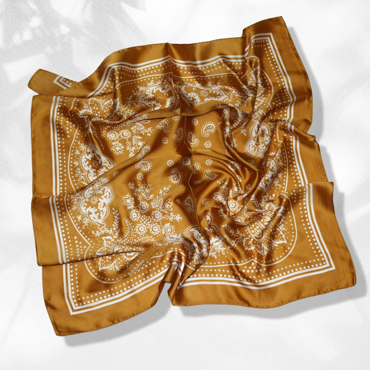 Silk Bandana Neckerchief Silk Bandana Customizable Head Scarf Silk Hair Bandana Personalized Scarf Mothers Day Gift Monogram Neckerchief - In The Bag Design