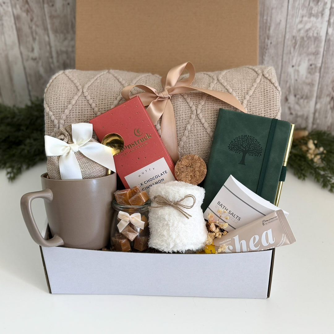 Thinking of You Care Package for Her with Blanket, Mug and Journal