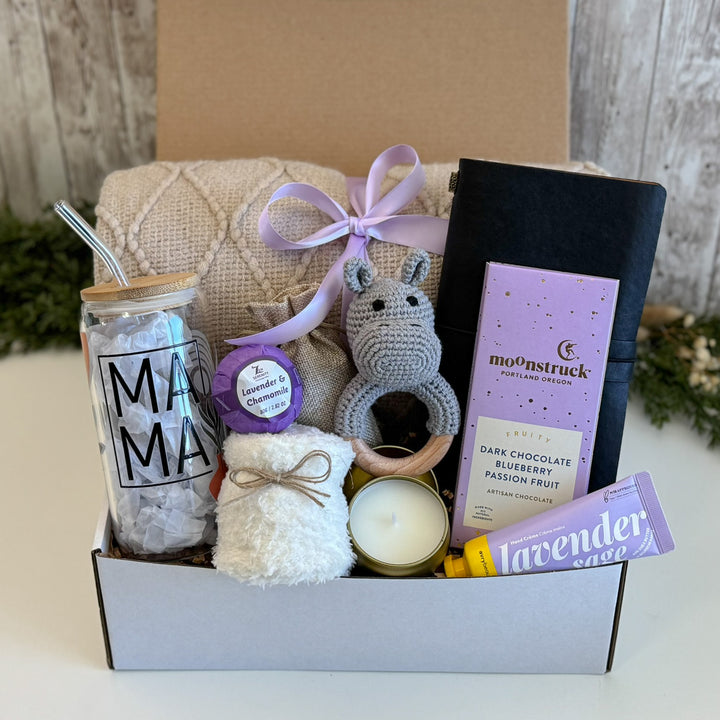 Baby Shower Gift Basket for Mom and Baby