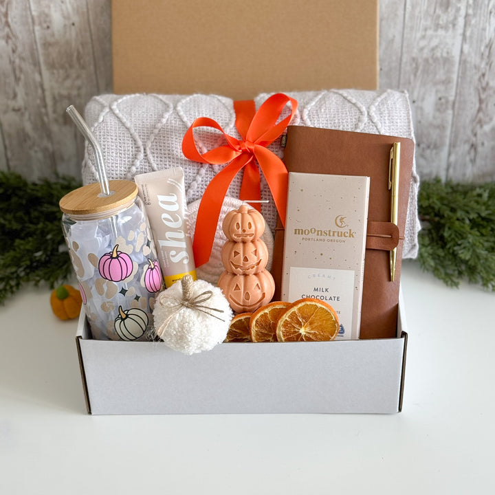 Halloween Gift Basket for Her with Blanket