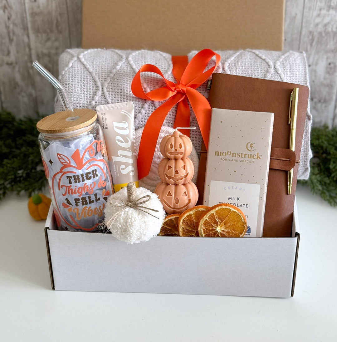 Halloween Gift Basket for Her with Blanket
