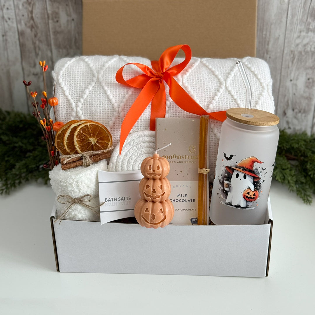 Trick-or-Treat Spa Gift Box with Witch Ghost Tumbler