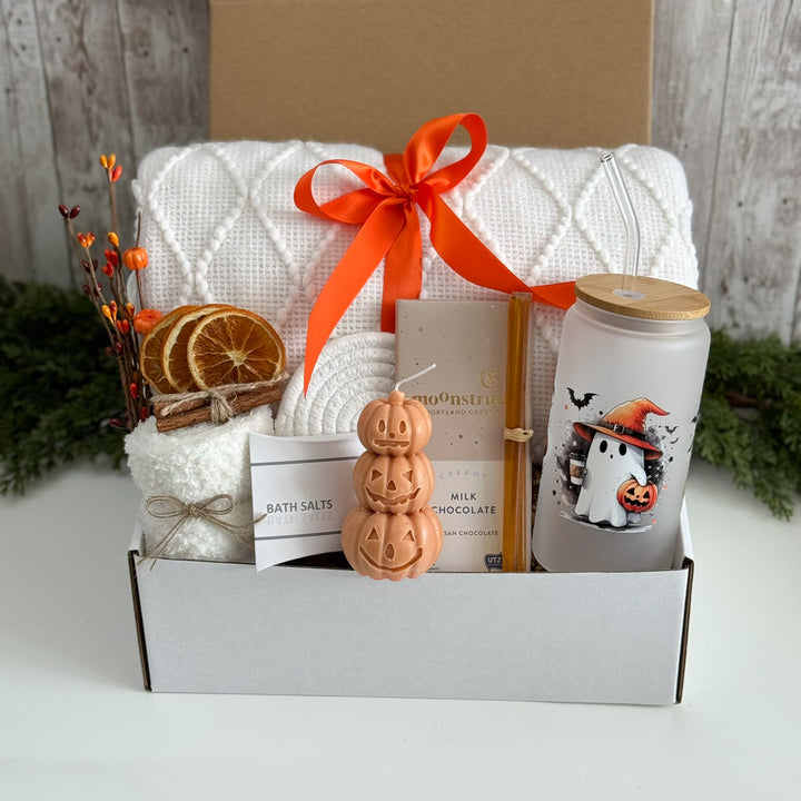 Trick-or-Treat Spa Gift Box with Witch Ghost Tumbler