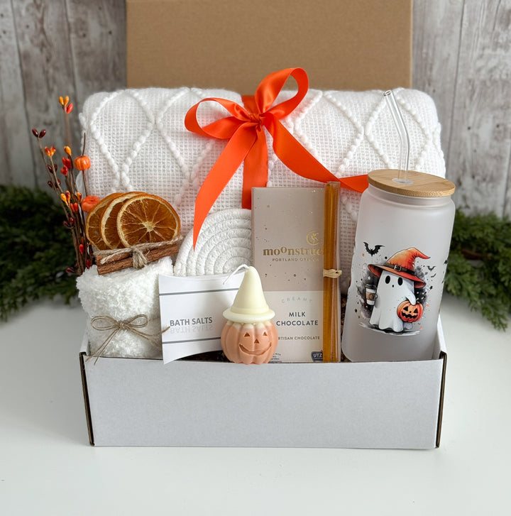 Trick-or-Treat Spa Gift Box with Witch Ghost Tumbler