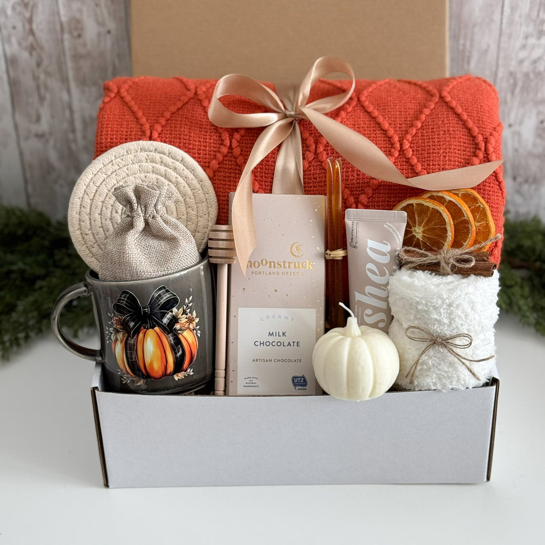 Harvest Comfort Gift Box with Pumpkin Mug