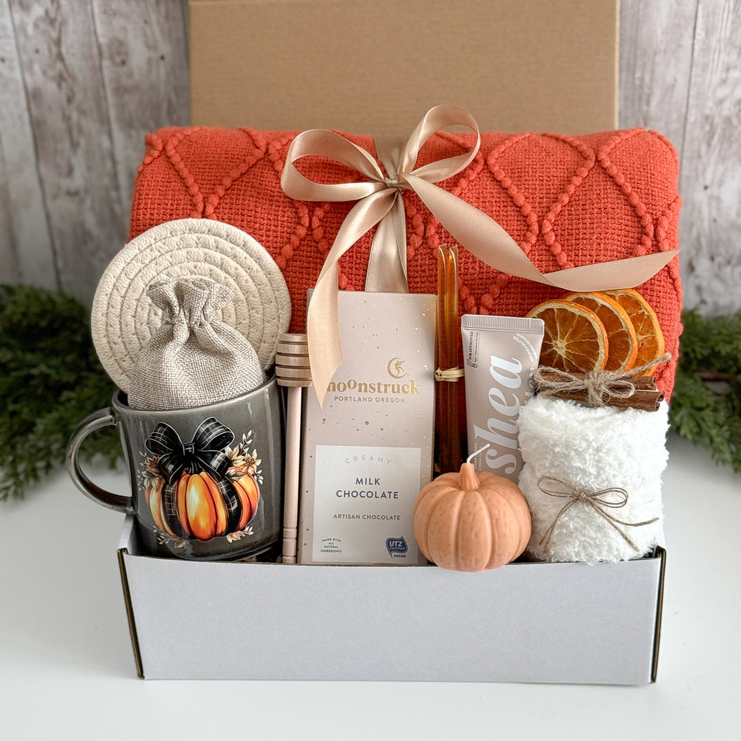 Harvest Comfort Gift Box with Pumpkin Mug