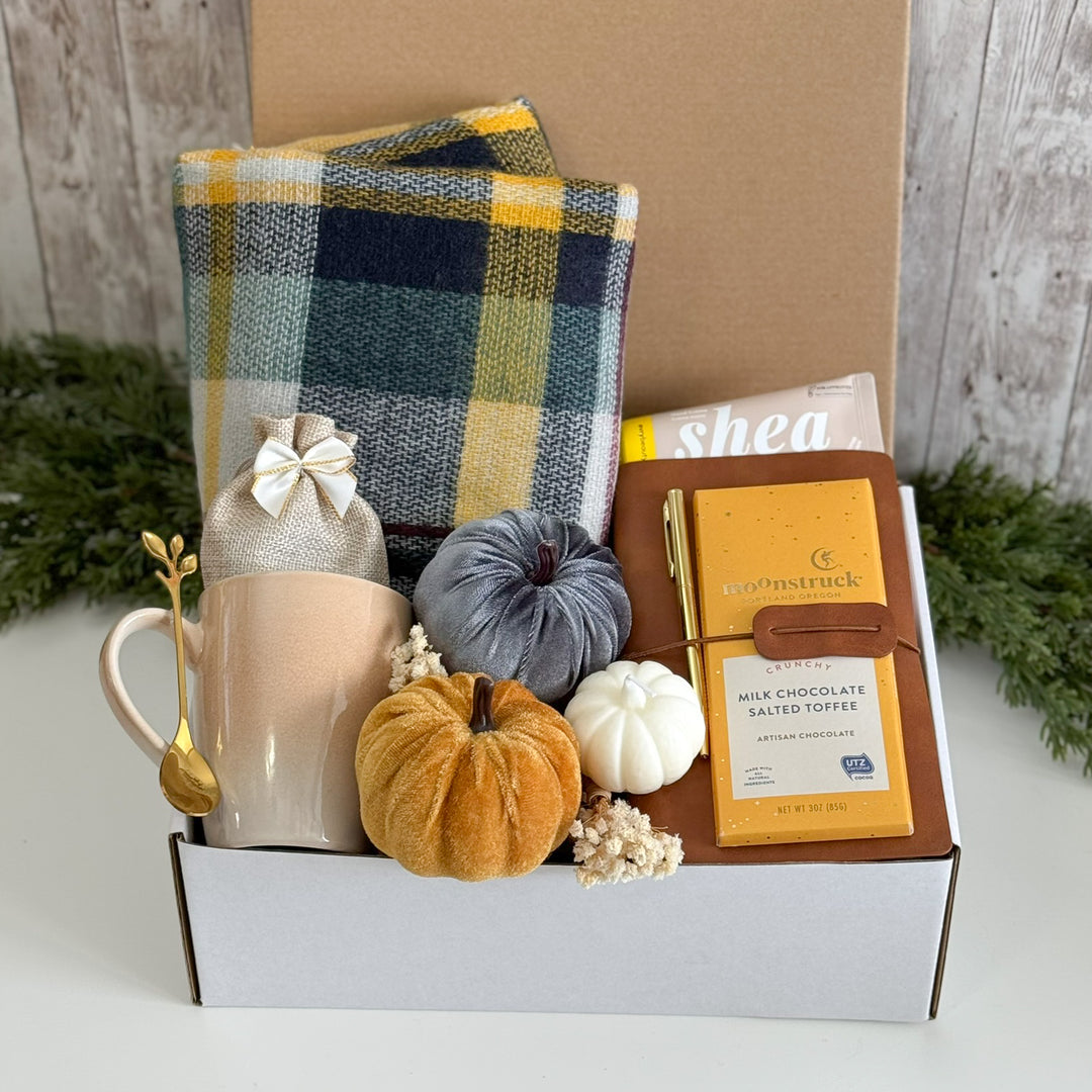 Plaid & Velvet Autumn Comfort Gift Box