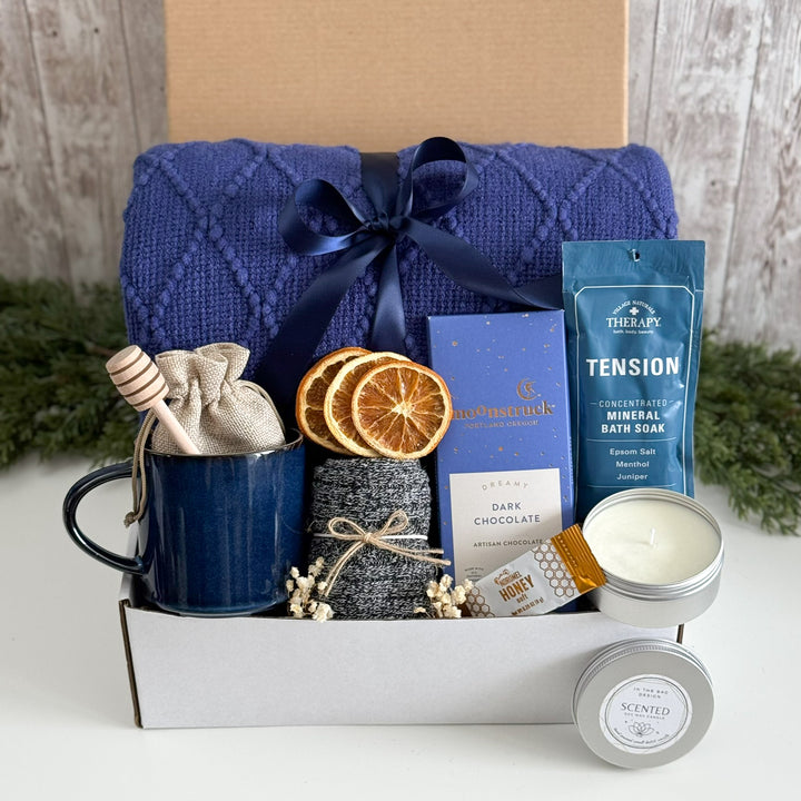Midnight Cozy Gift Basket for Him
