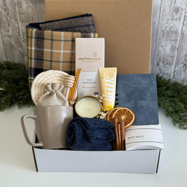 Navy & Sand Fireside Spa Gift Box