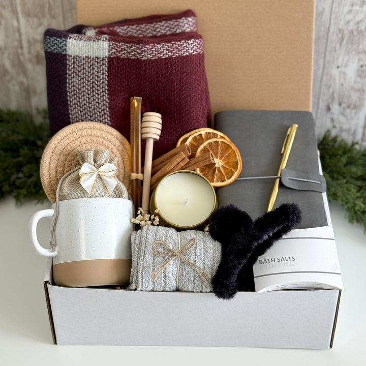 Burgundy Scarf Relaxation Gift Box