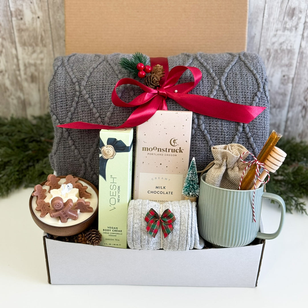 Gingerbread & Evergreen Christmas Gift Box