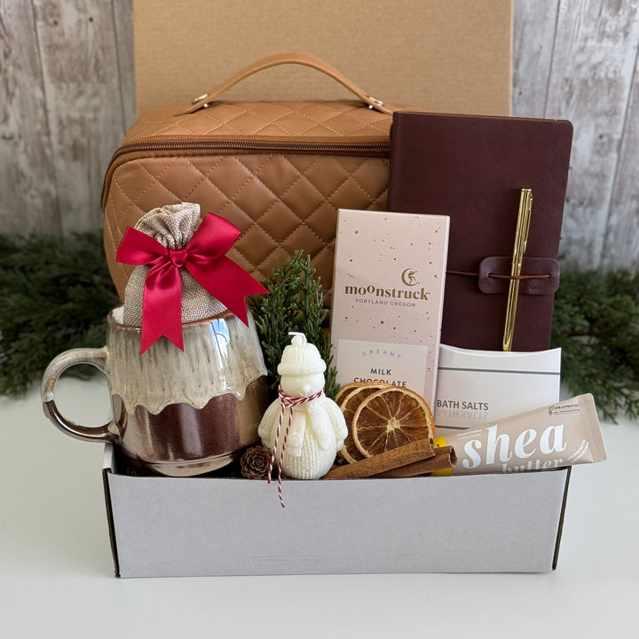 Crimson Ribbon Winter Desk & Spa Gift Box