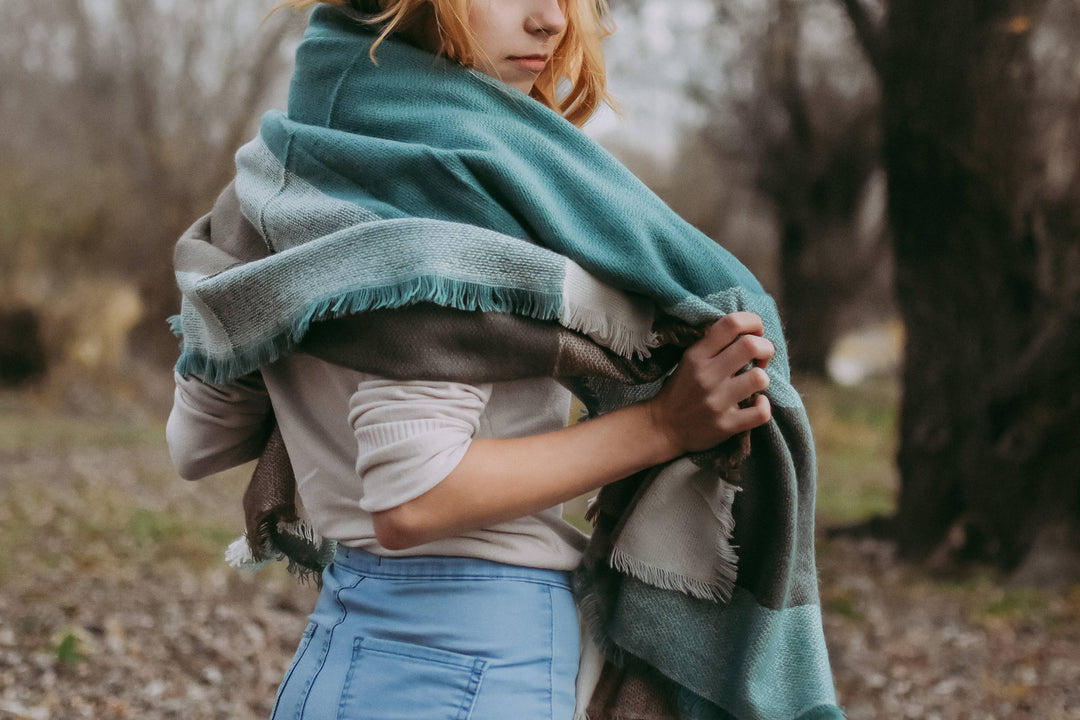 Tail & Brown Blanket Scarf Plaid Shawl Oversized Scarf Personalized Gift Winter Scarf Bridesmaid Favors Bridesmaid Shawl Winter Wrap