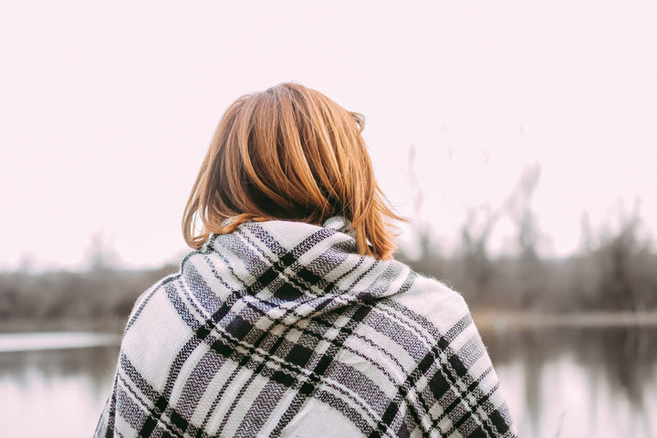 Black & White Plaid Blanket Scarf Bridesmaid Oversized Blanket Scarf Personalized Gifts Winter Scarf Bridesmaid Favors Plaid Shawl