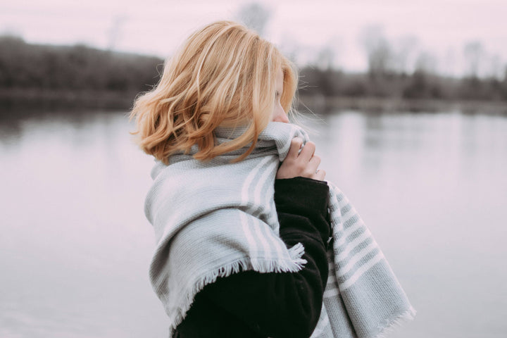 Gray & White Plaid Blanket Scarf, Plaid Shawl, Tartan Scarf, Oversized Scarf, Personalized Gift, Monogrammed Blanket Shawl, Bridesmaid Shawl