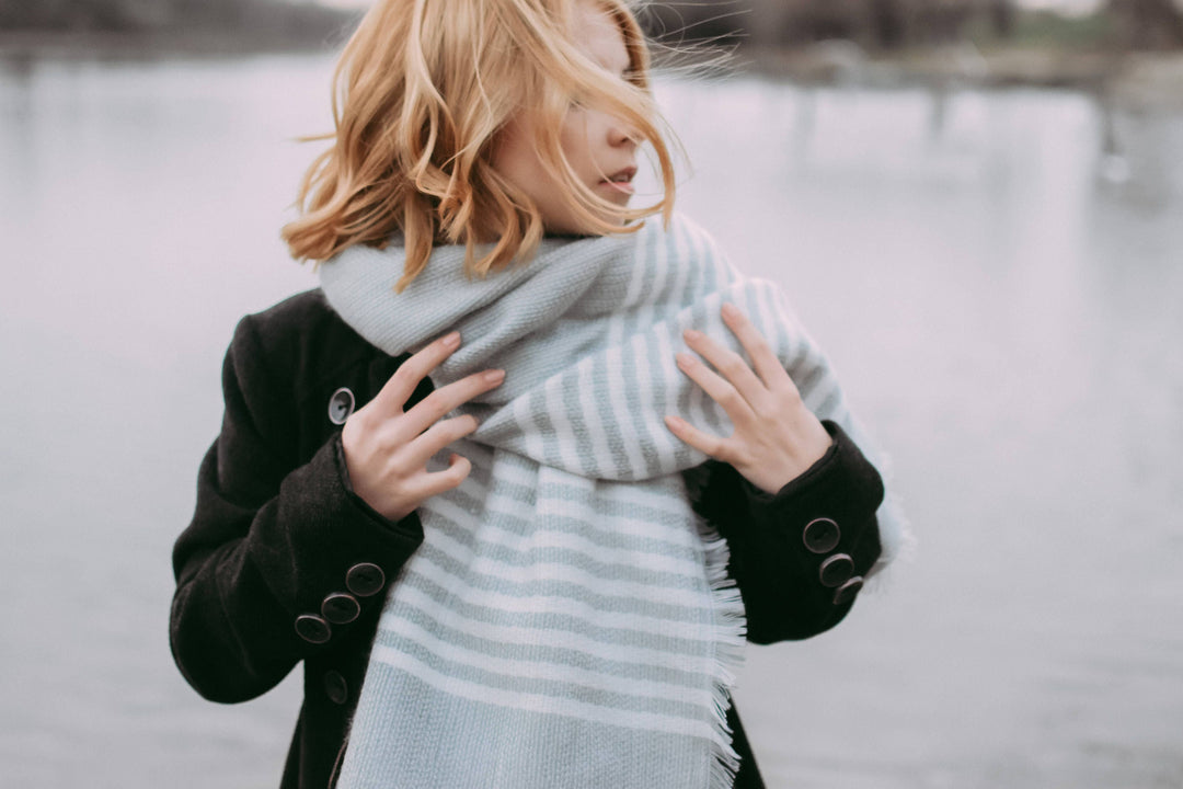 Gray & White Plaid Blanket Scarf, Plaid Shawl, Tartan Scarf, Oversized Scarf, Personalized Gift, Monogrammed Blanket Shawl, Bridesmaid Shawl