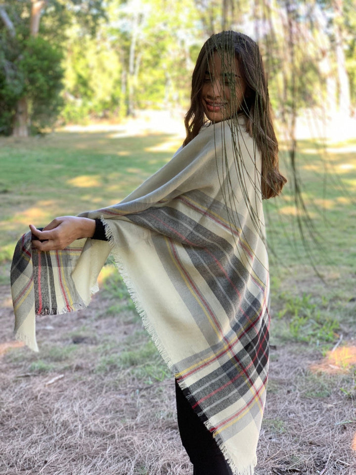 Ivory Blanket Scarf, Tartan Plaid Scarf, Tartan Scarf, Oversized Scarf, Oversized Blanket Scarf, Monogrammed Blanket Shawl, Bridesmaid Shawl