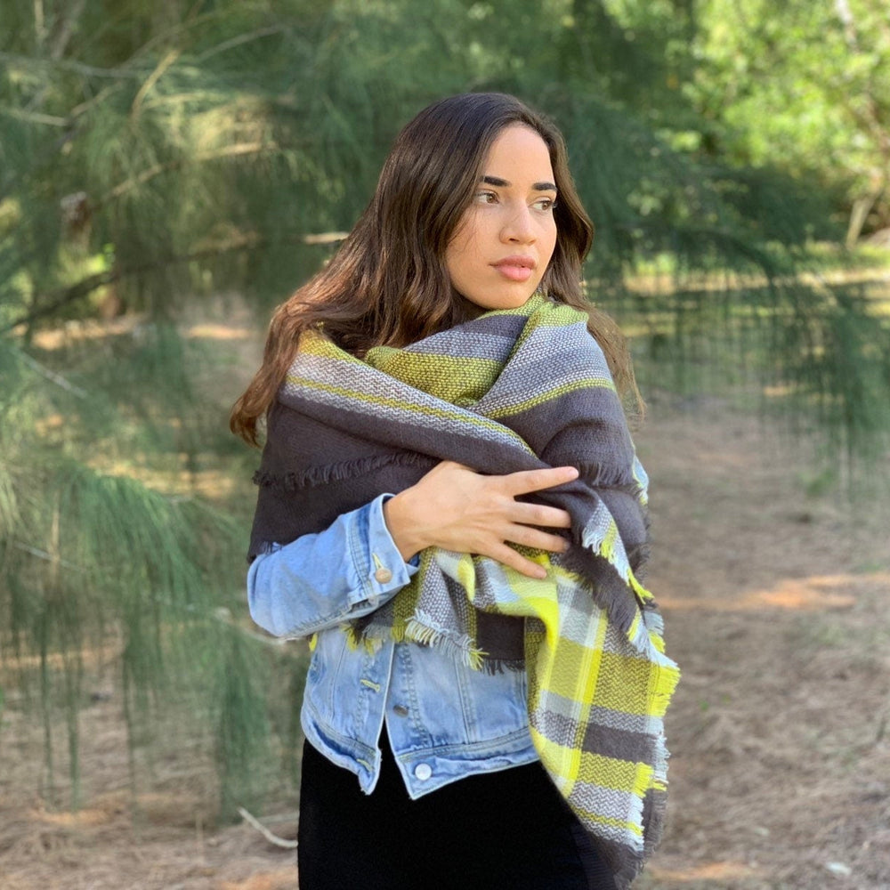 Blanket Scarf Bridesmaid, Plaid Blanket Scarf, Tartan Scarf, Blanket Scarf, Oversized Scarf, Oversized Blanket Scarf, Personalized Scarf - In The Bag Design