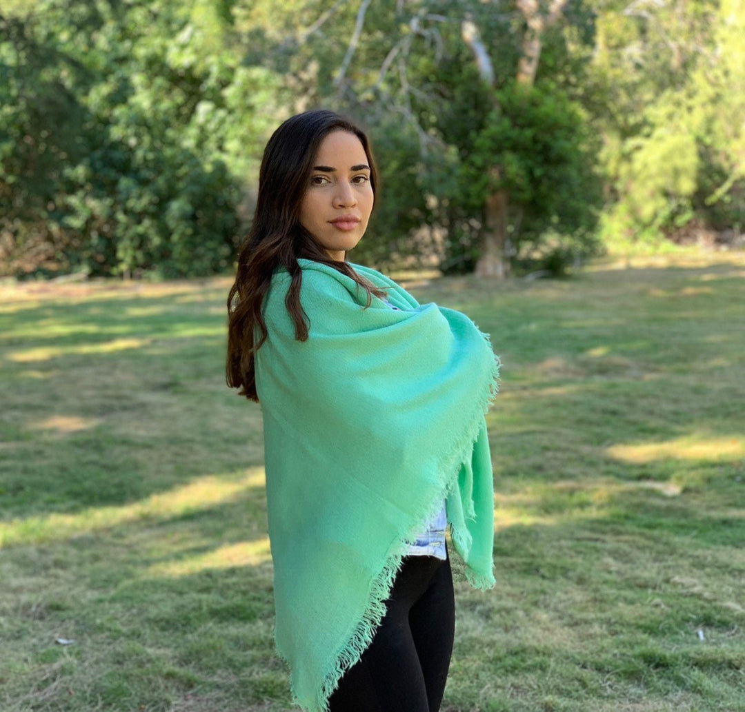 Mint Blanket Scarf / Personalized Wedding Blanket Favors / Blanket Scarf / Plain Scarf / Winter Scarf / Oversized Scarf / Bridesmaids Gifts