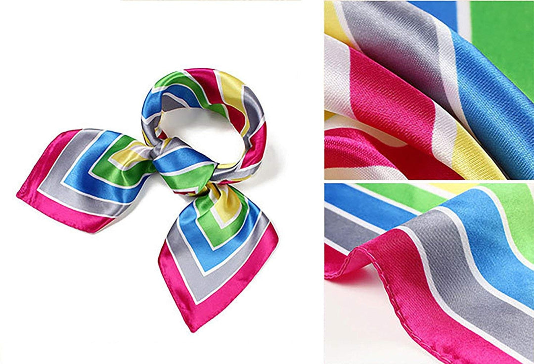 Rainbow Scarf Neckerchief Silk Scarf for Hair Silk Hair Scarf Silk Bandana Personalized Gifts Mothers Day Gift Birthday Gifts for Her