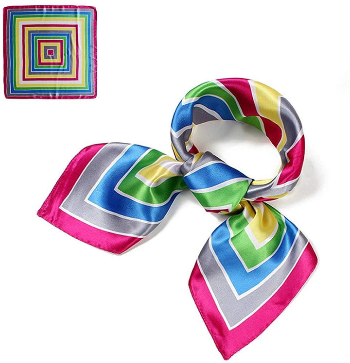 Rainbow Scarf Neckerchief Silk Scarf for Hair Silk Hair Scarf Silk Bandana Personalized Gifts Mothers Day Gift Birthday Gifts for Her