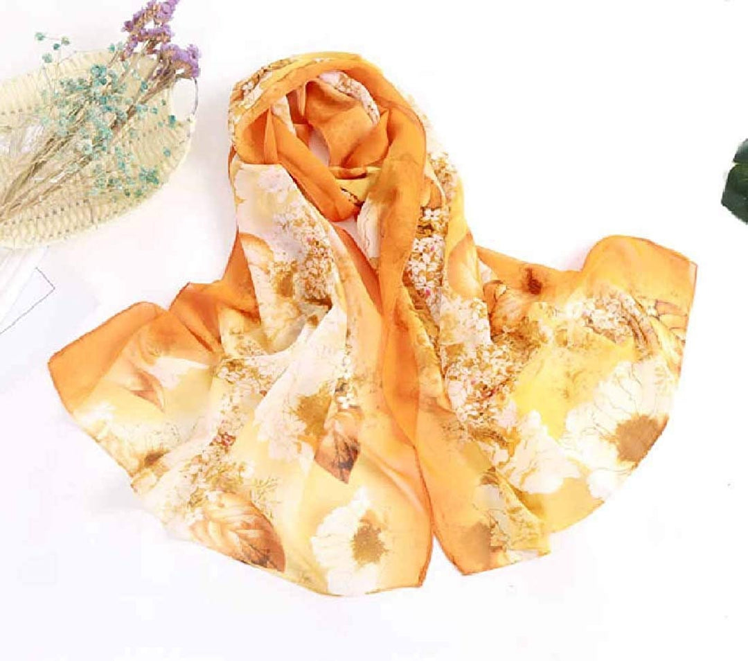 Silky Floral Summer Scarf Women Scarves Infinity Scarf Loop Soft Chiffon Long Wrap Scarf Shawl Personalized Scarf Mothers Day Gift For Her - In The Bag Design