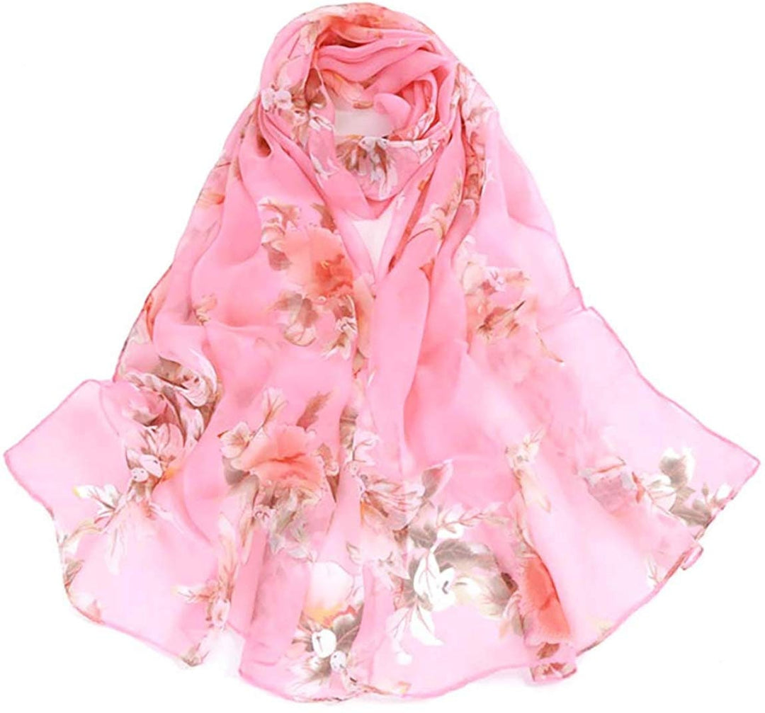 Floral Print Scarf Summer Scarf Women Scarves Infinity Scarf Soft Chiffon Long Wrap Scarf Shawl Personalized Scarf Mothers Day Gift For Her