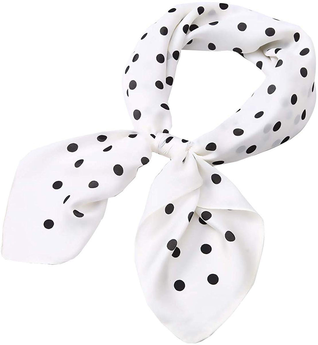 Polka Dot Silk Bandana Silky Ponytail Scarf Silky Neck Scarf Silk Hair Bandana Personalized Scarf Mothers Day Gift Mom Gift