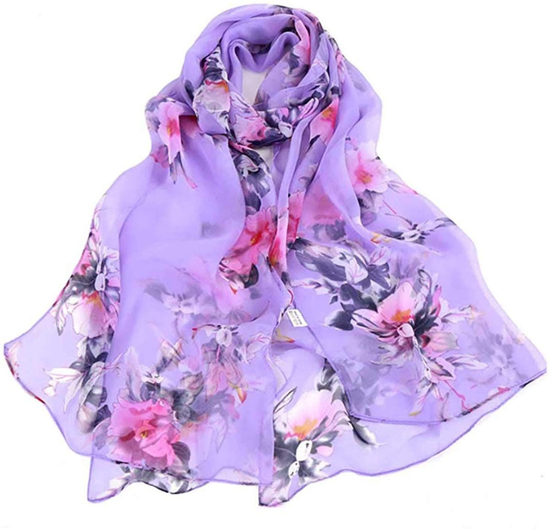 Floral Print Scarf Summer Scarf Women Scarves Infinity Scarf Soft Chiffon Long Wrap Scarf Shawl Personalized Scarf Mothers Day Gift For Her