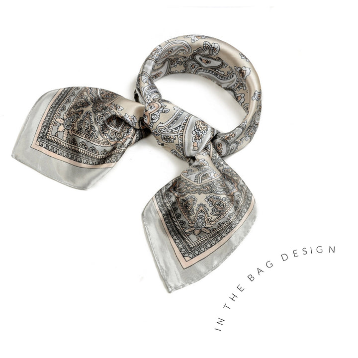Paisley Silk Bandana Silky Ponytail Scarf Silk Head Scarf Neckerchief Silk Personalized Gifts Scarf Women Handmade Silk Bandana Head Scarf