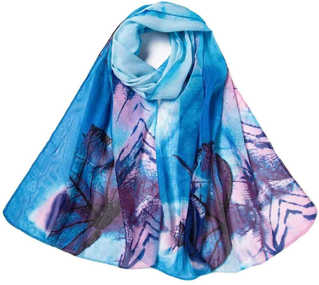 Floral Print Scarf / Spring Summer Scarf / Women Scarves / Infinity Scarves / Soft Chiffon Long Wrap Scarves / Gifts For Her