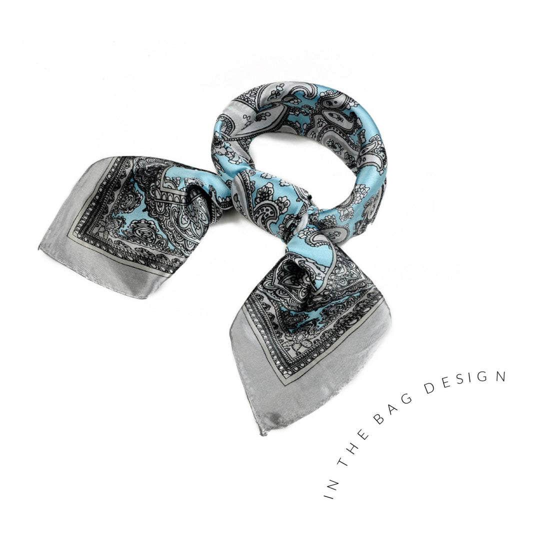 Paisley Silk Bandana Silky Ponytail Scarf Silk Head Scarf Neckerchief Silk Personalized Gifts Scarf Women Handmade Silk Bandana Head Scarf