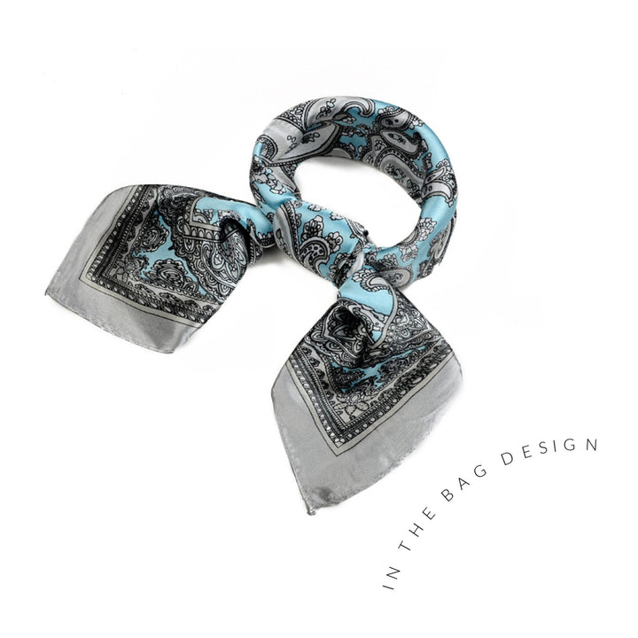 Paisley Silk Bandana Silky Ponytail Scarf Silk Head Scarf Neckerchief Silk Personalized Gifts Scarf Women Handmade Silk Bandana Head Scarf