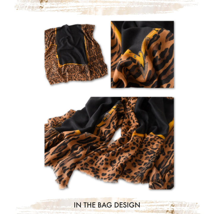 Animal Print Scarf Brown Scarf Black Scarf Soft Scarves Leopard Scarf Women Shawl Wrap Mothers Day Gift for Her Birthday Gift for Women