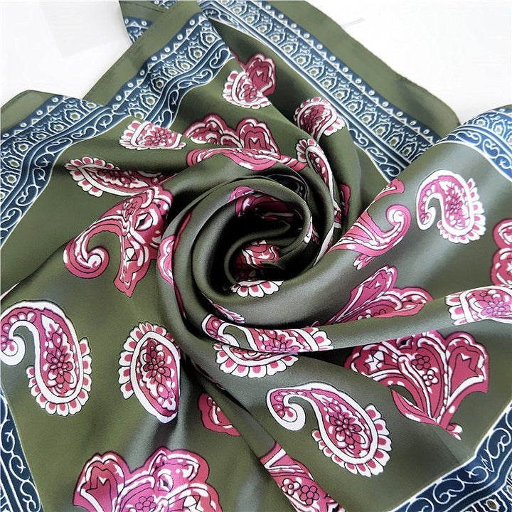 Scarf Silk Hair Bandana / Silk Head Neck Scarf / Women Scarves / Neckerchief Women / Personalized Scarf Silk Bandana / Hair Scarf